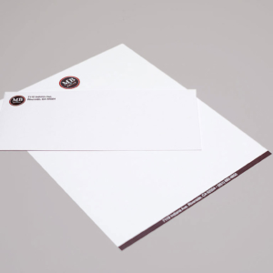 Matching letterhead and envelopes